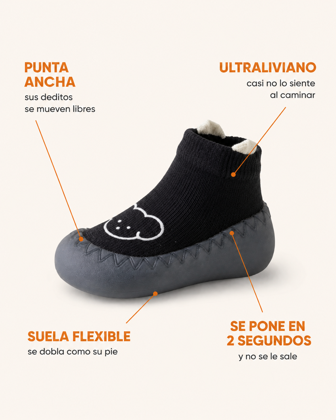ZAPATILLAS WAWA BAREFOOT NEGRO