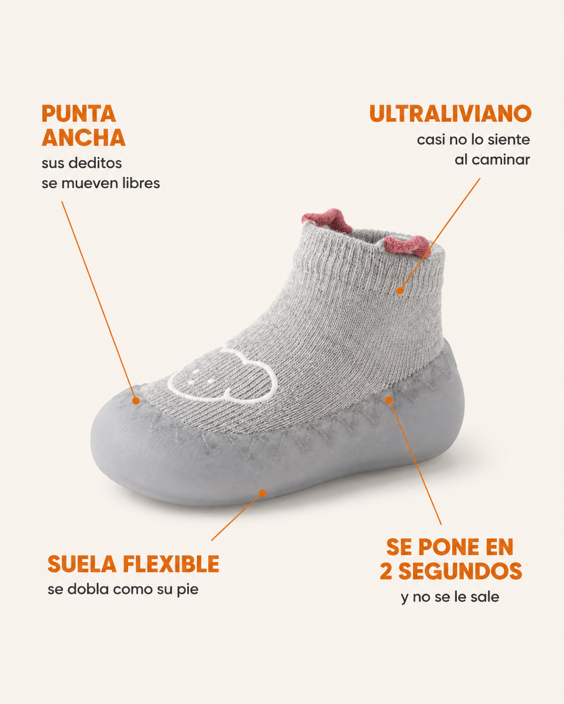 ZAPATILLAS WAWA BAREFOOT GRIS